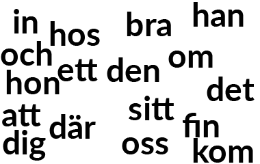 Spelet Högfrekventa ord