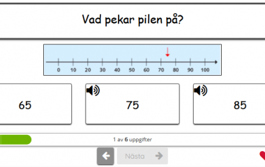 Spelet Träna tallinjer