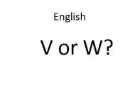 Stavning med V eller W
