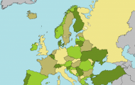 Europakarta länder