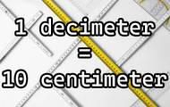 Omvandla centimeter till decimeter
