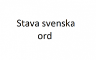 Svårstavade svenska ord