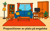Spela Prepositioner och ord om hemmet på engelska