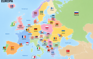 Spela Europas länder och flaggor